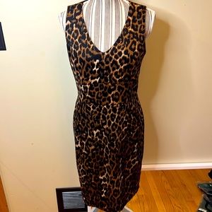 Spense body con leopard print sleeveless dress, Size 8